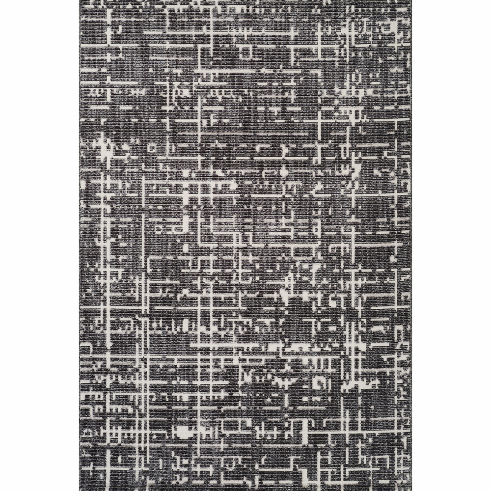 Kaşmir Halı 7/24 İskandinav Sten Antrasit 100x300 cm görseli 2