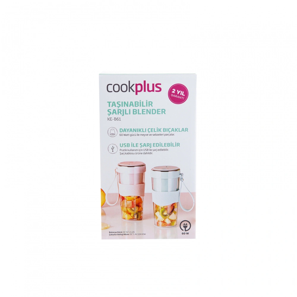 Cookplus Blue Taşınabilir Şarjlı Smoothie Blender görseli 18