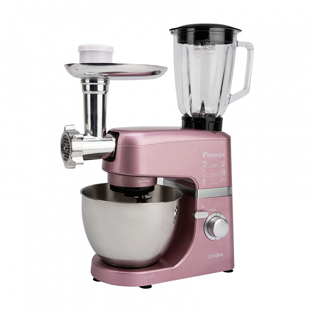 Cookplus Promix Ef802 Stand Mikser  Mutfak Şefi, Et Kıyma Makinesi ve Smoothie Blender Pink görseli 7