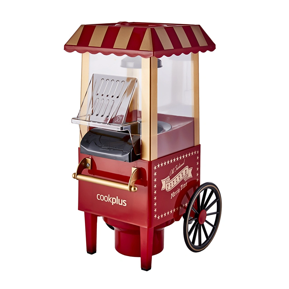 Cookplus Mutfaksever Kırmızı Mısır Patlatma Popcorn Makinesi görseli 2