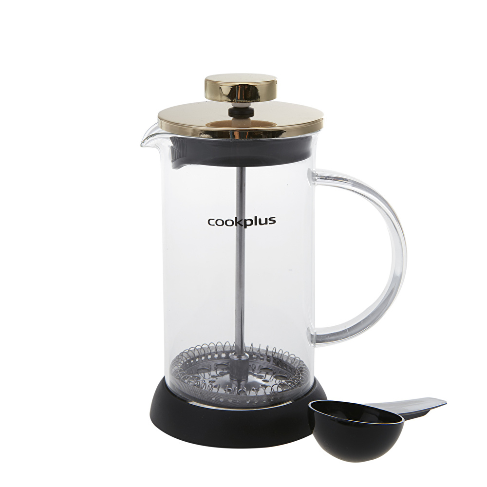Cookplus Coffee Bean French Press Gold 350 ml görseli 1