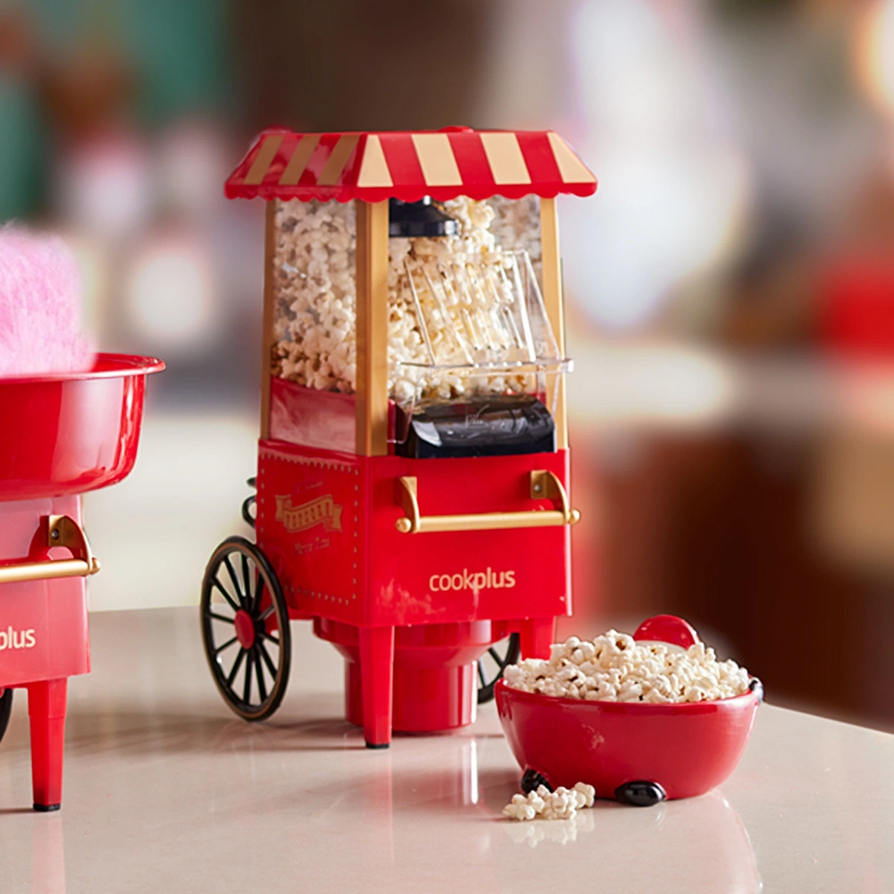 Cookplus Mutfaksever Kırmızı Mısır Patlatma Popcorn Makinesi görseli 3