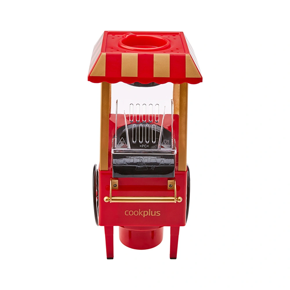 Cookplus Mutfaksever Kırmızı Mısır Patlatma Popcorn Makinesi görseli 5