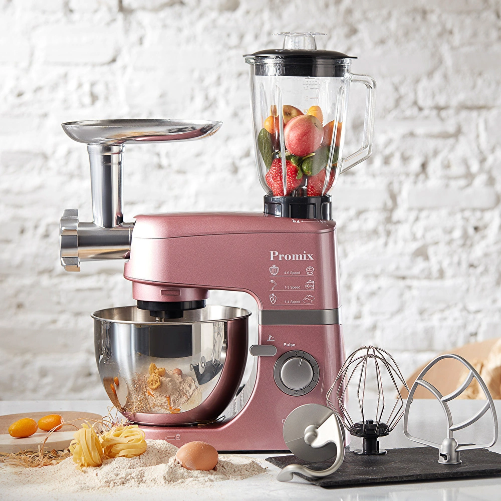 Cookplus Promix Ef802 Stand Mikser  Mutfak Şefi, Et Kıyma Makinesi ve Smoothie Blender Pink görseli 1