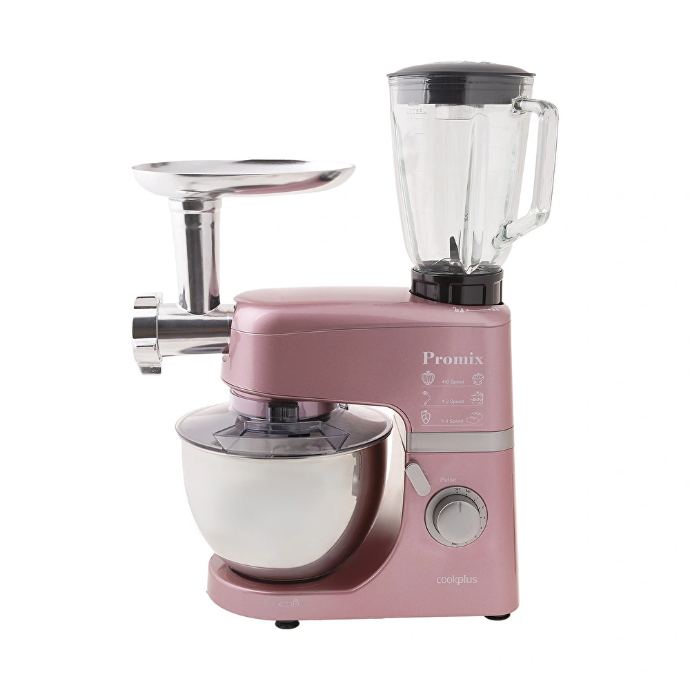 Cookplus Promix Ef802 Stand Mikser  Mutfak Şefi, Et Kıyma Makinesi ve Smoothie Blender Pink görseli 12