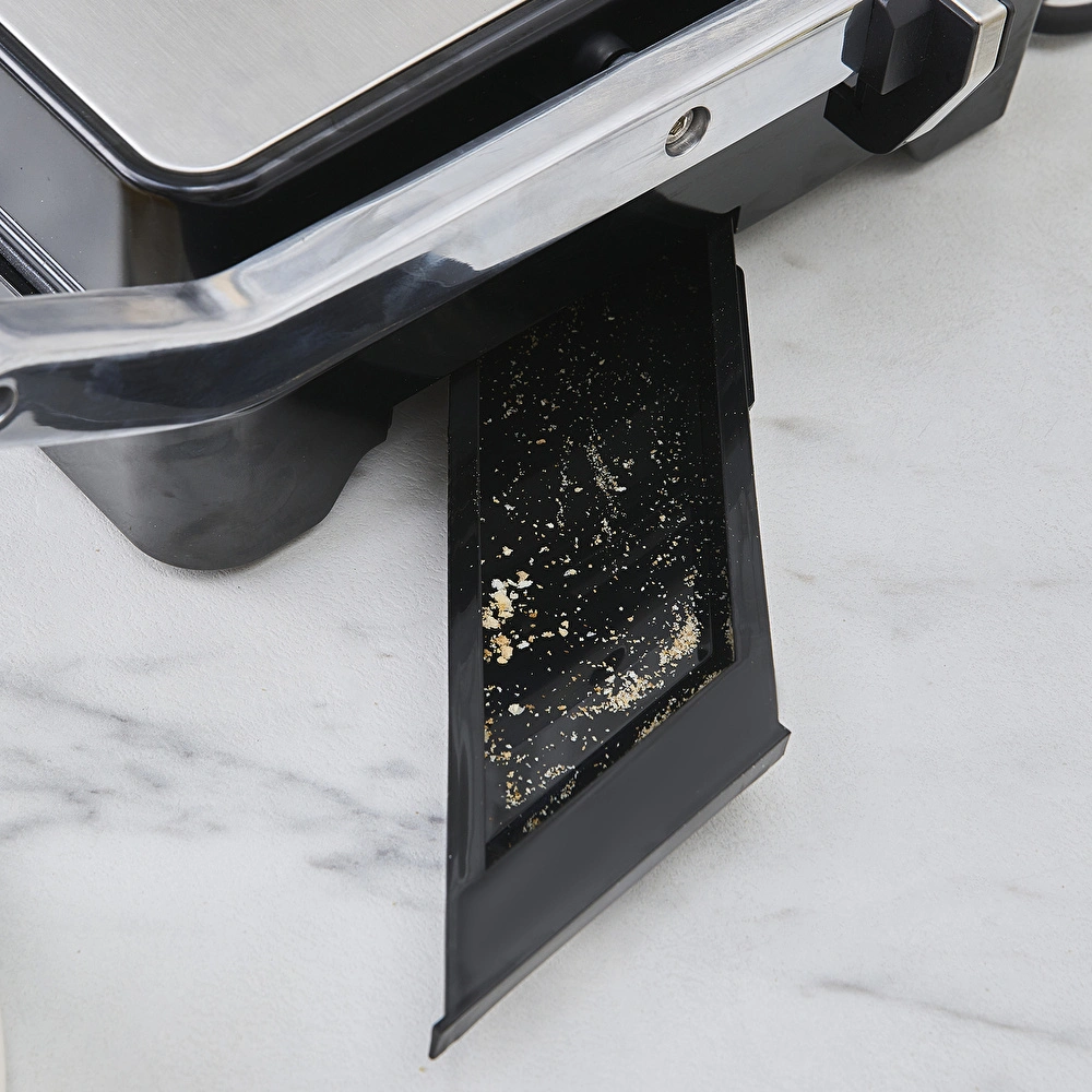 Cookplus x Karaca 4 Dilim Kapasiteli Döküm Plakalı Izgara ve Tost Makinesi Inox 2000W görseli 10