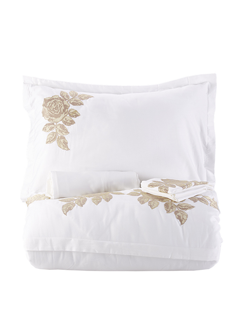 Karaca Home Eva Gold Dantelli Nevresim Takımı görseli 1