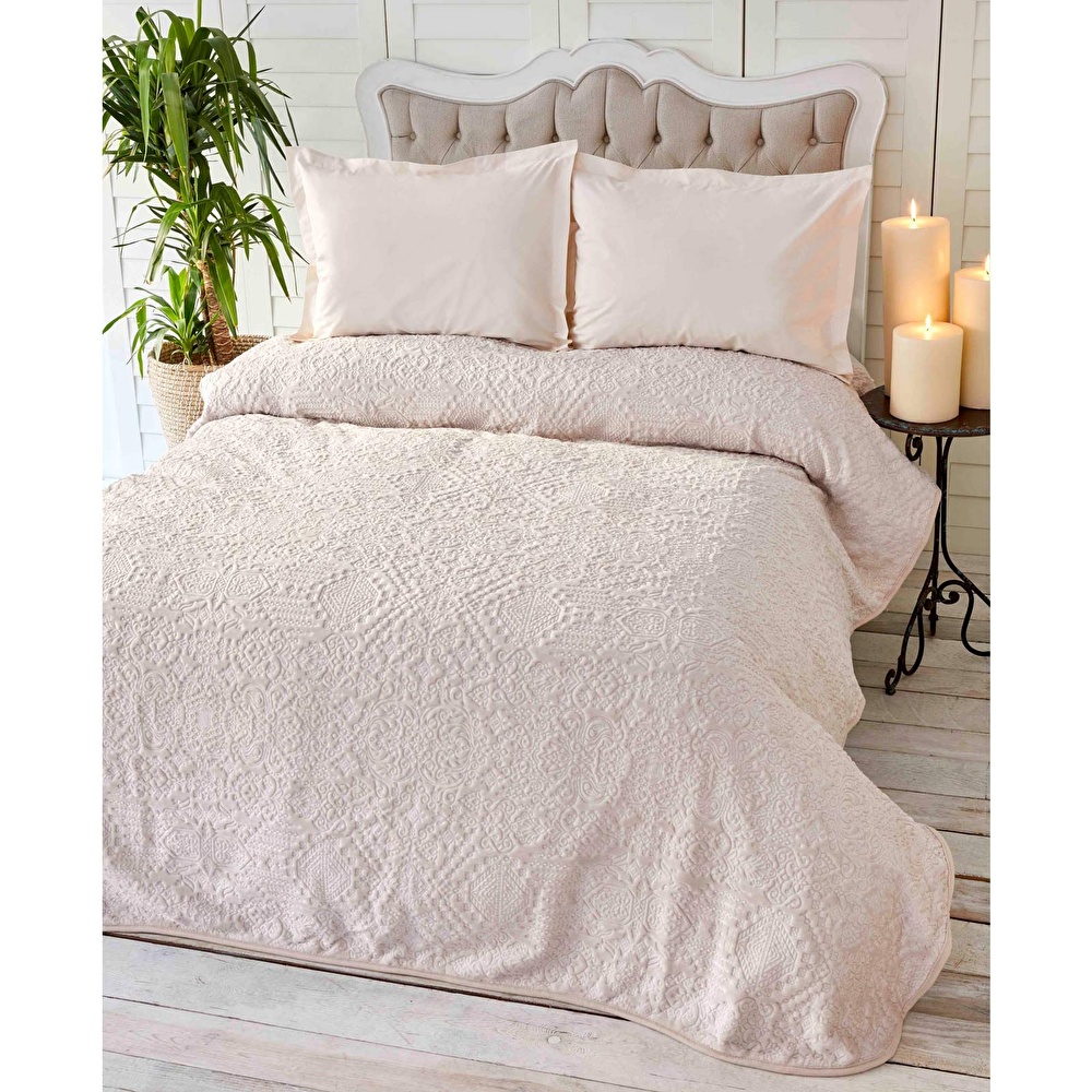 Karaca Home Rauqel Vizon Çift Kişilik Embosy Battaniye görseli 1