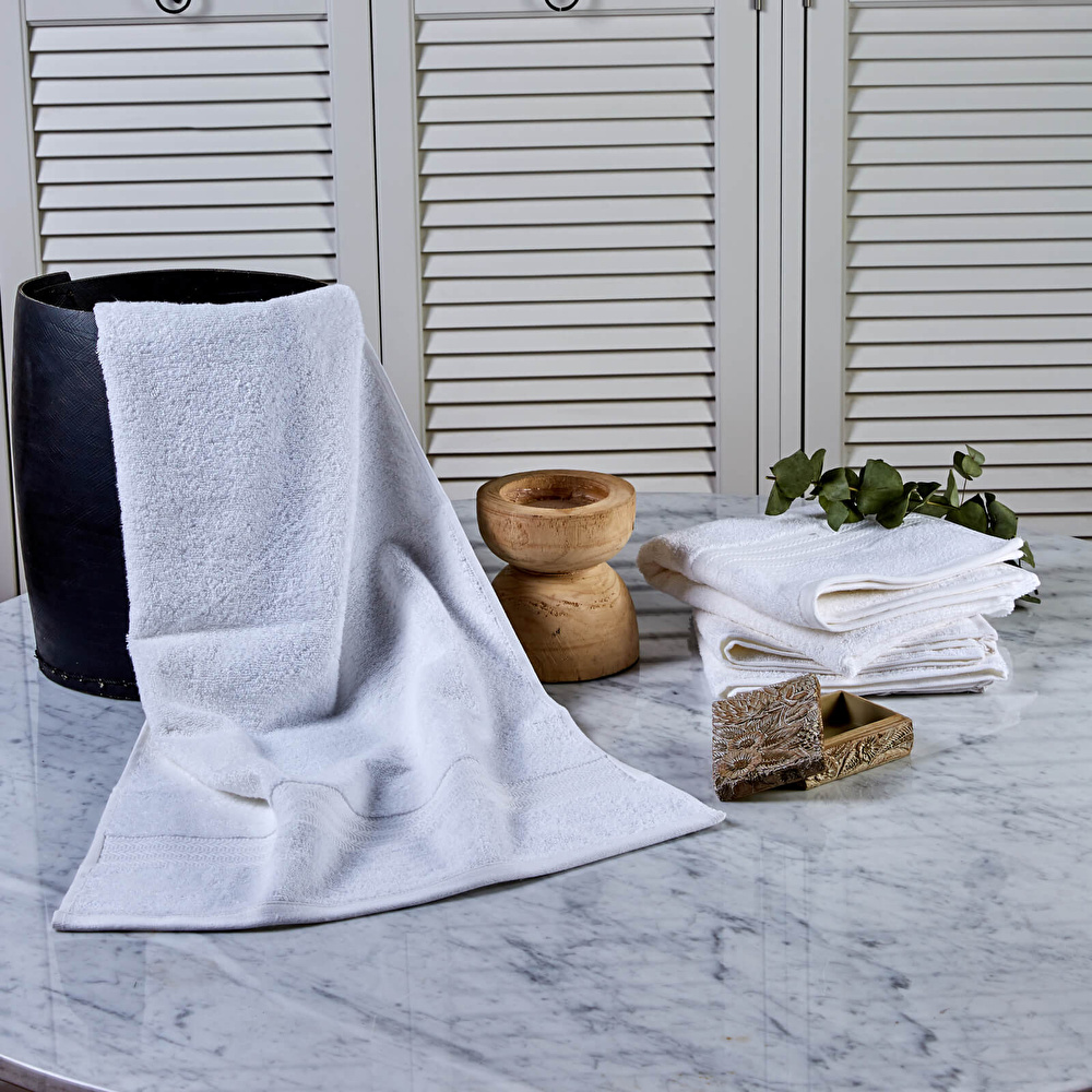 Karaca Home Charm Exclusive%100 Pamuk Banyo Havlusu 85x150 cm Beyaz   görseli 2