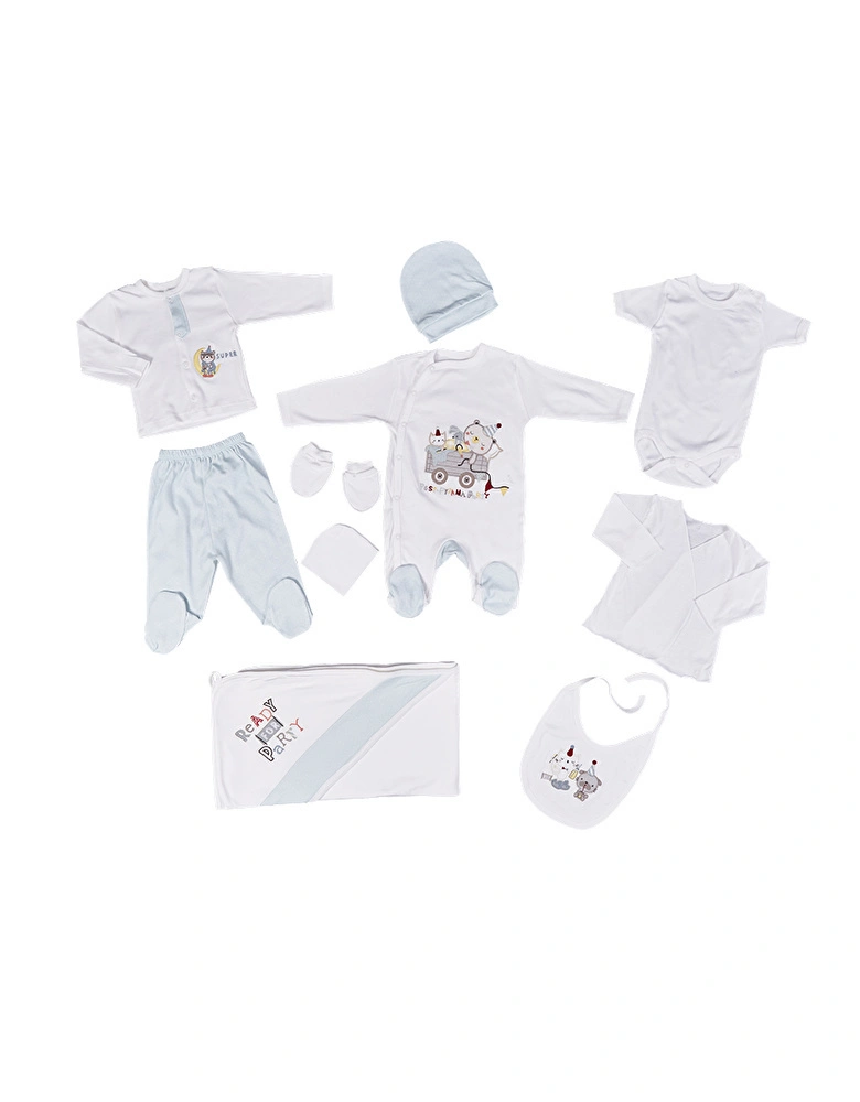 Karaca Home Pyjama Time Aplike/Nakış 10 Parça Hastane Çıkışı görseli 1