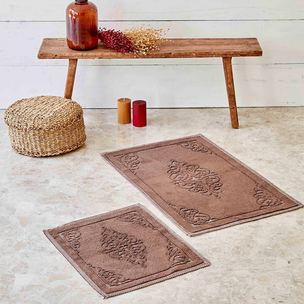 Karaca Home Milly Kahve 2li Paspas Set görseli 1
