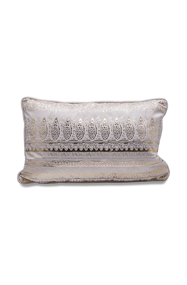 Karaca Home Ethnic Gold Baskılı Kadife Kırlent 35x55 cm görseli 1