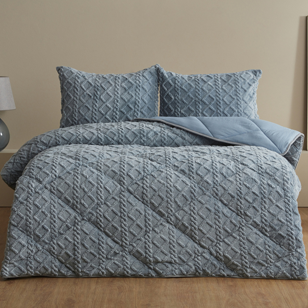 Sarah Anderson Softy Tek Kişilik Comfort Set Mavi görseli 1