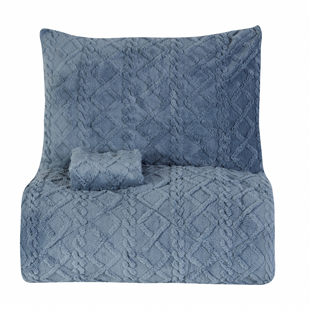 Sarah Anderson Softy Tek Kişilik Comfort Set Mavi görseli 11