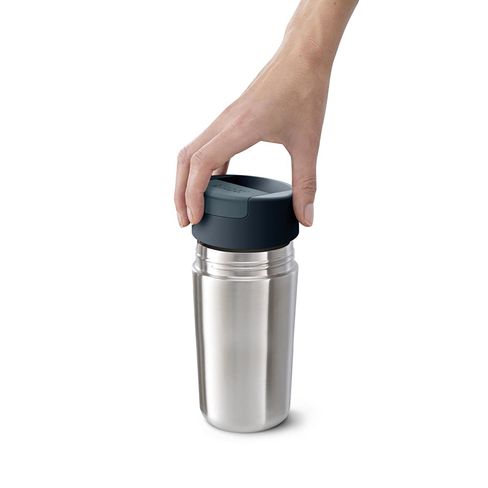 Joseph Joseph Sipp Çelik Travel Termos Büyük 454 Ml Gri görseli 4