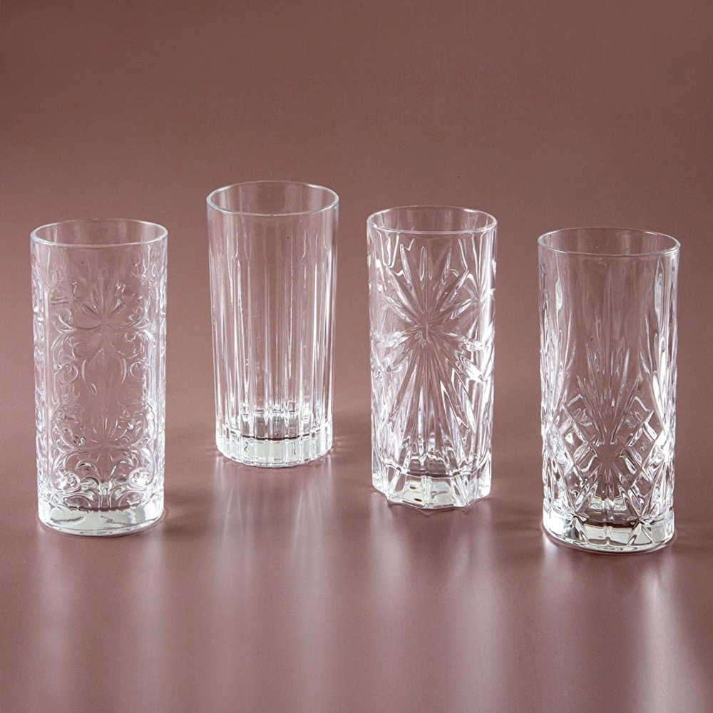 RCR Mixology Yüksek Kalite Cam 4'lü Meşrubat Bardağı Seti 360 ml görseli 2