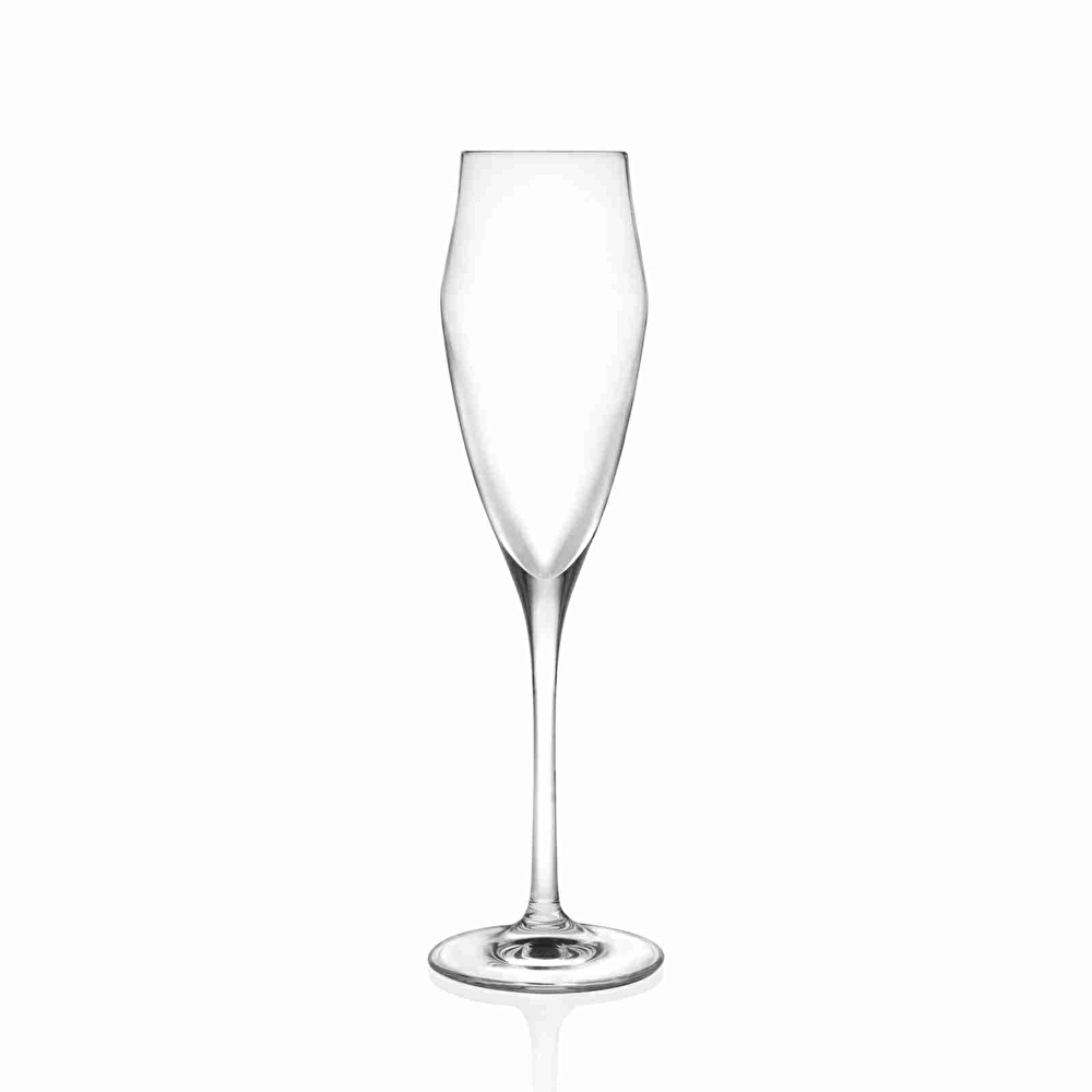 RCR Ego Yüksek Kalite Cam 6'lı Flüt Kadeh Seti 180 ml görseli 1