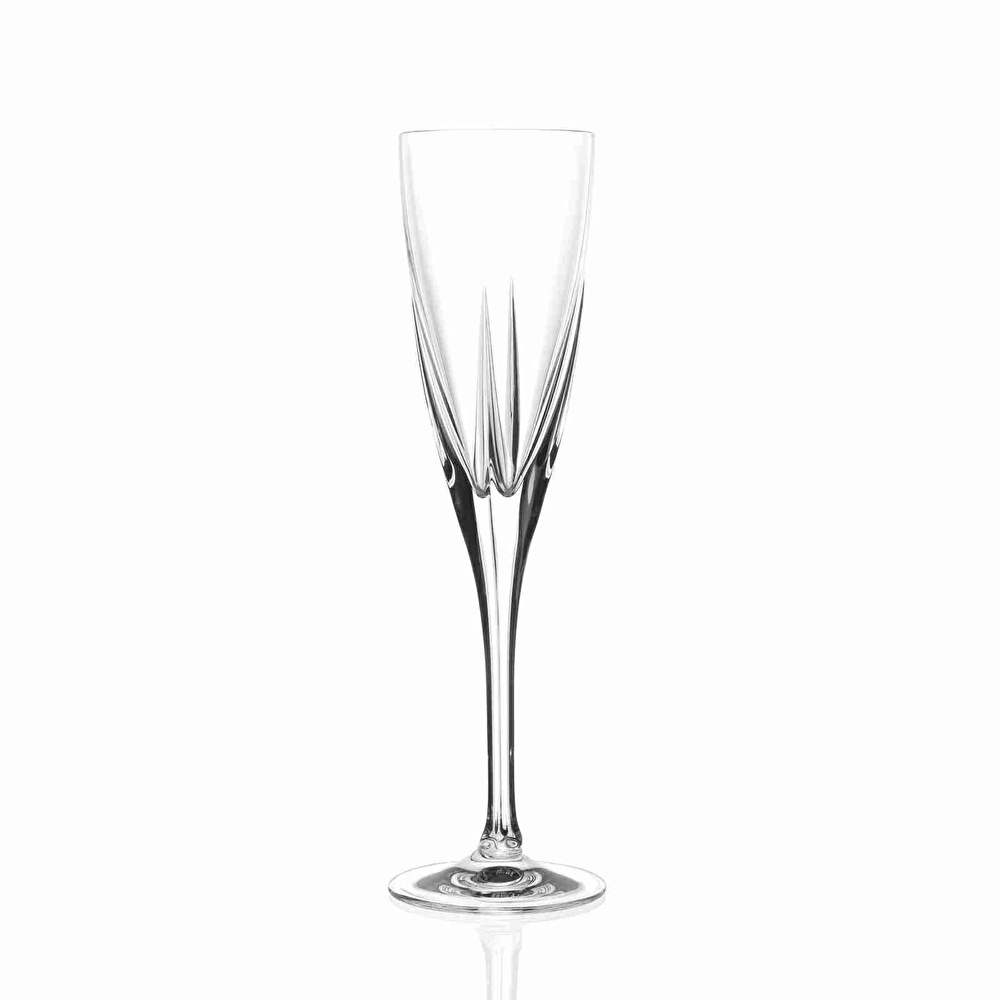RCR Fusion Yüksek Kalite Cam 6'lı Flüt Kadeh Seti 170 ml görseli 1