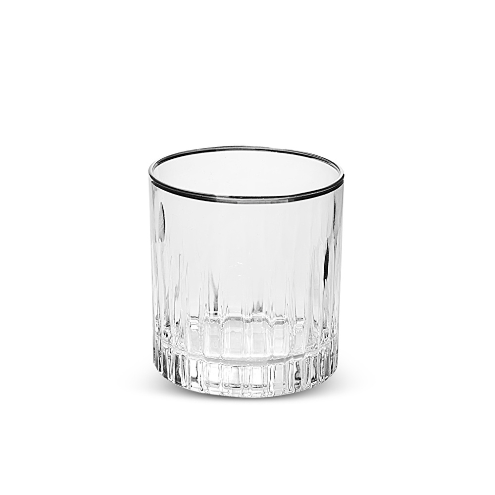 RCR Timeless Yüksek Kalite Cam 6'lı Platin Rimli Su Bardağı Seti 310 ml görseli 3