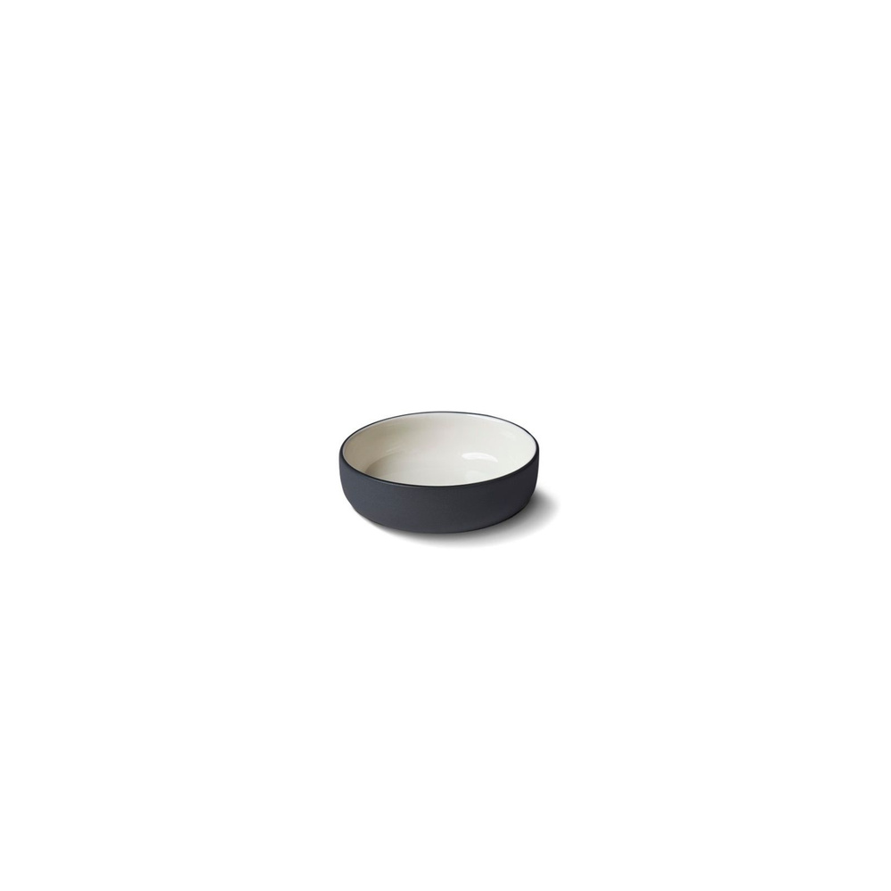 Esma Dereboy Capsule El Yapımı Porselen Küçük Boy Yuvarlak Meze Kasesi 8 cm Siyah/Fildişi görseli 1