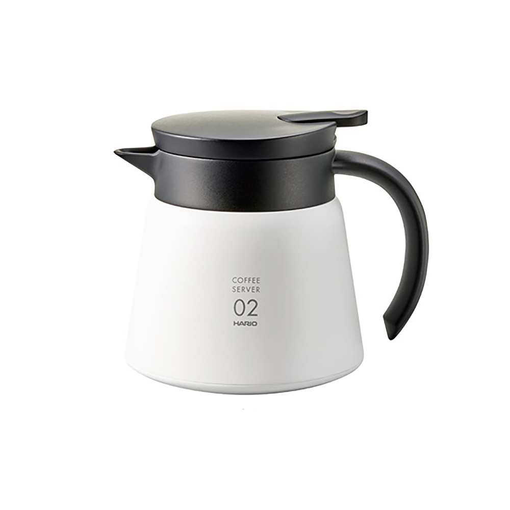 Hario V60 02 Yalıtımlı Paslanmaz Sürahi Beyaz 600 ml görseli 3