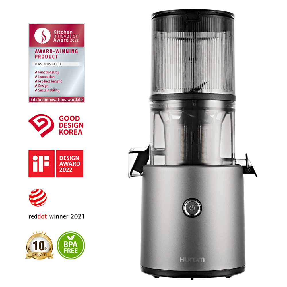 Hurom H 300E DBE Slow Juicer Metalik Gri görseli 1
