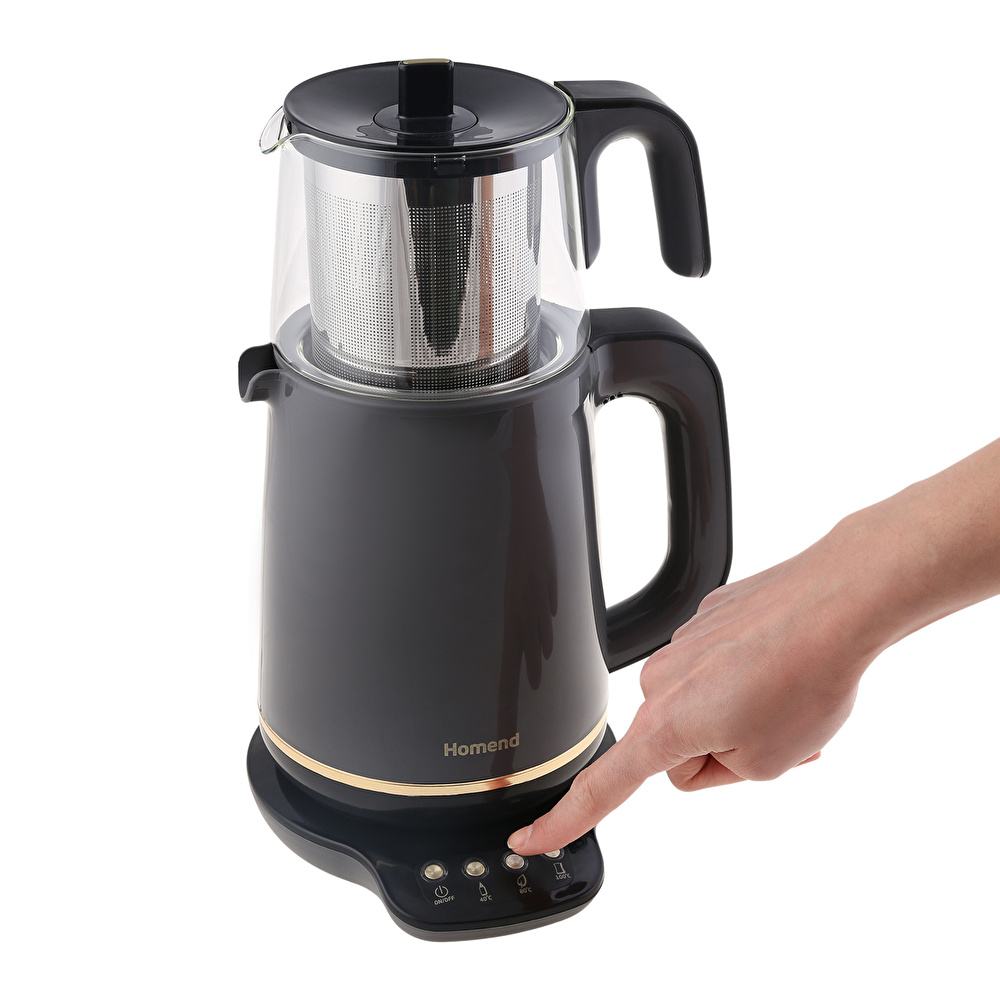 Homend Royaltea 1762h Konuşan Çay Makinesi Antrasit görseli 3