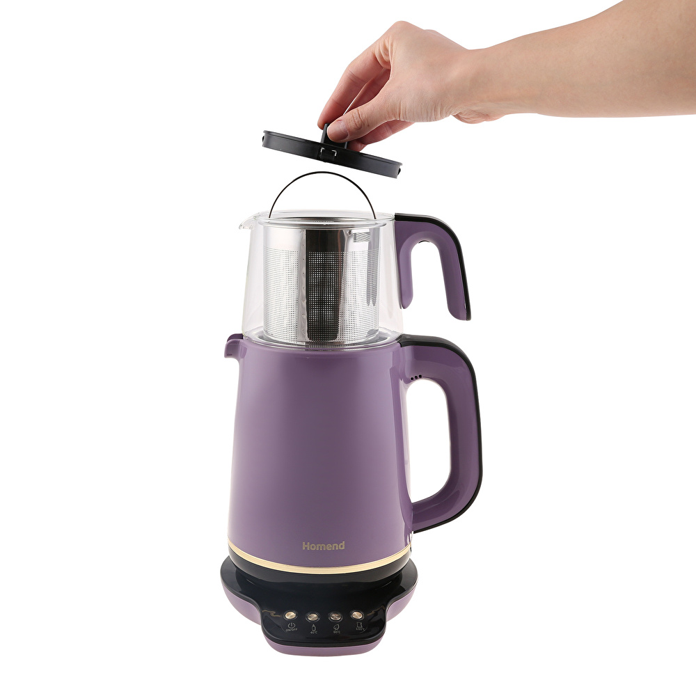 Homend Royaltea 1763h Konuşan Çay Makinesi Mor Gold görseli 5