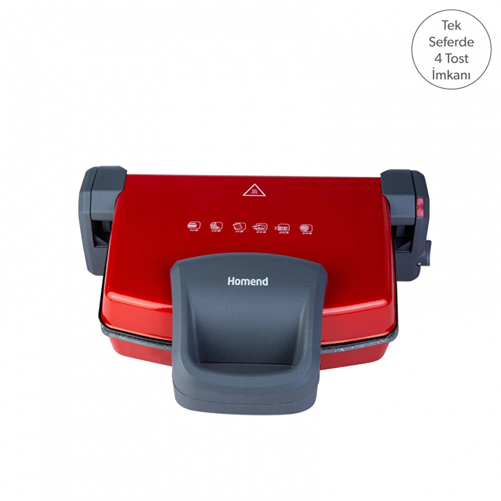 Homend Toastbuster 1331h Kırmızı Tost Makinesi görseli 3