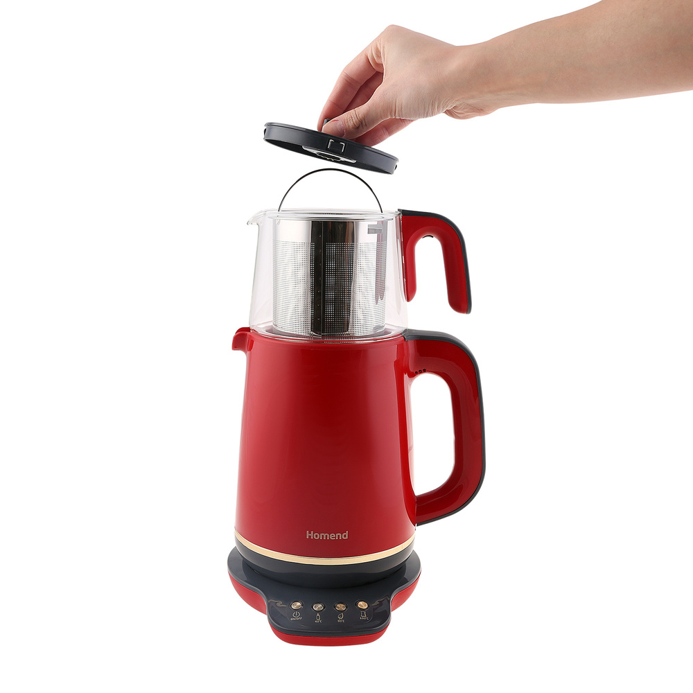 Homend Gold 4'lü Elektrikli Çeyiz Seti Tost, Kahve, Çay Makinesi ve Blender Seti Kırmızı görseli 21
