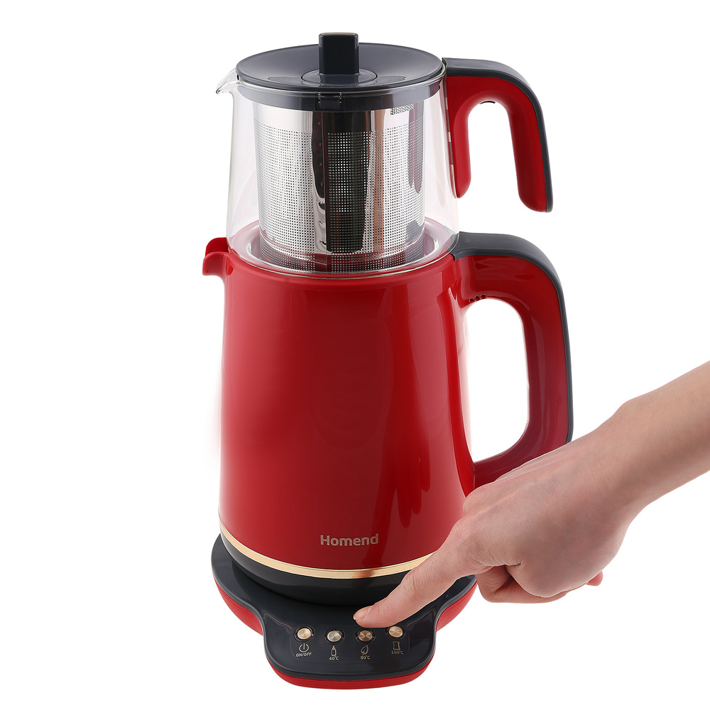 Homend Gold 4'lü Elektrikli Çeyiz Seti Tost, Kahve, Çay Makinesi ve Blender Seti Kırmızı görseli 22