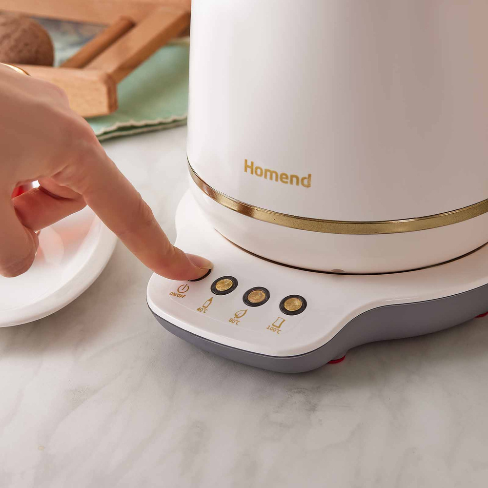 Homend Royaltea 1760h Konuşan Çay Makinesi Krem Gold görseli 4