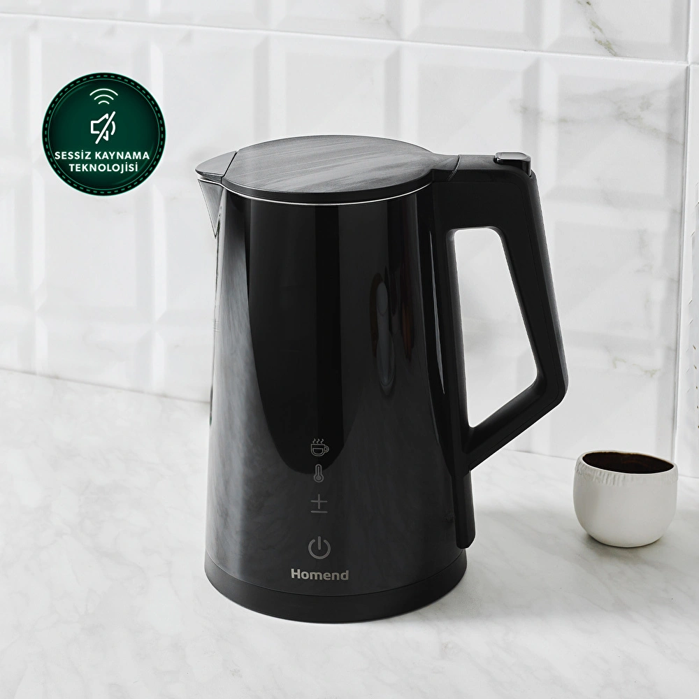 Homend Smart Heatrow 1616H Dokunmatik, Çift Duvarlı, Paslanmaz Çelik, Sessiz Cool Touch, XL Su Isıtıcı Wi-Fi ile kontrol görseli 6