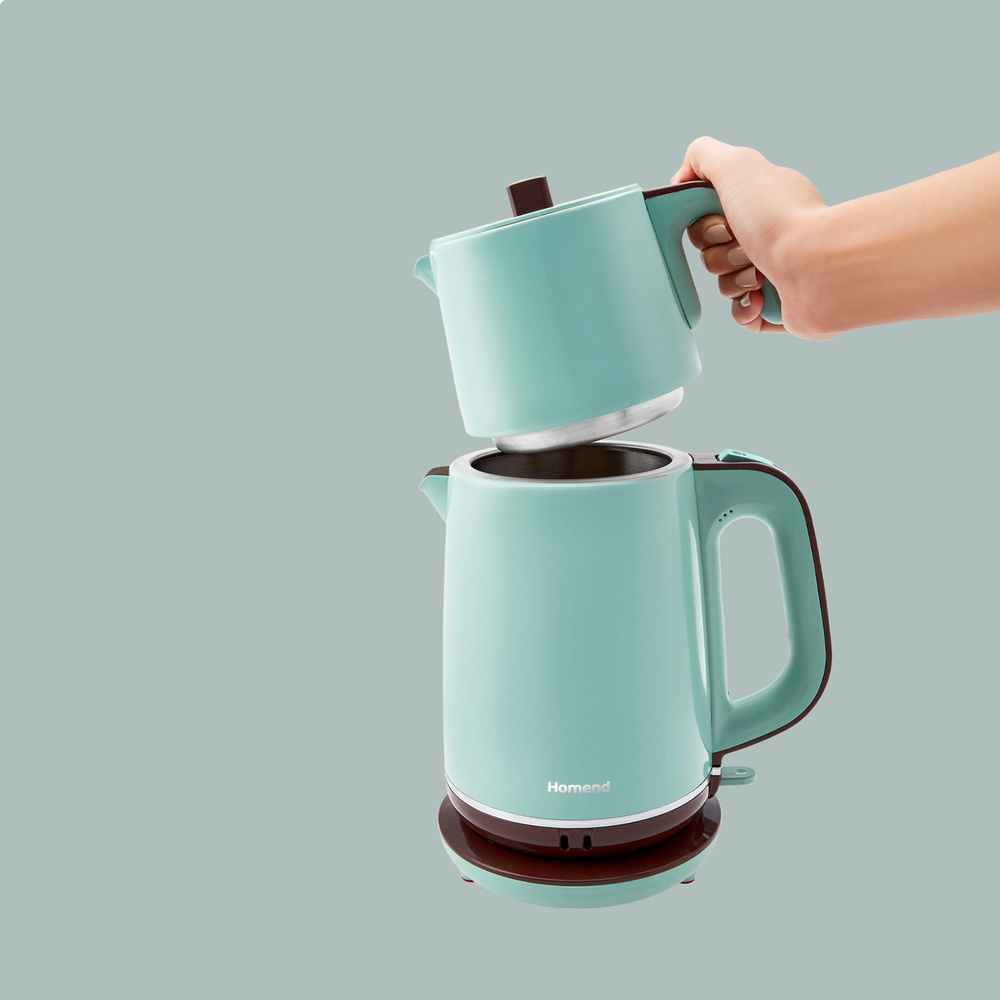 Homend Vintage Royaltea 1736H Inox Çay Makinesi Yeşil görseli 4