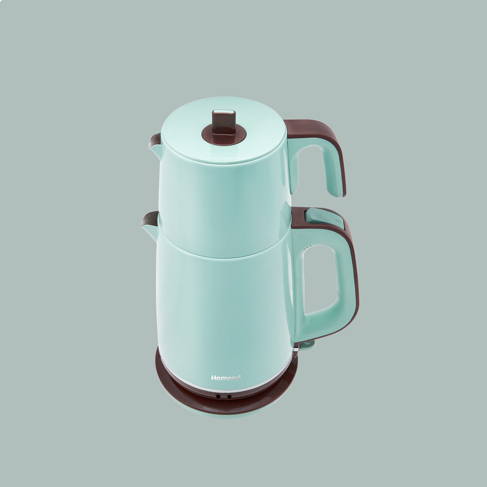 Homend Vintage Royaltea 1736H Inox Çay Makinesi Yeşil görseli 5