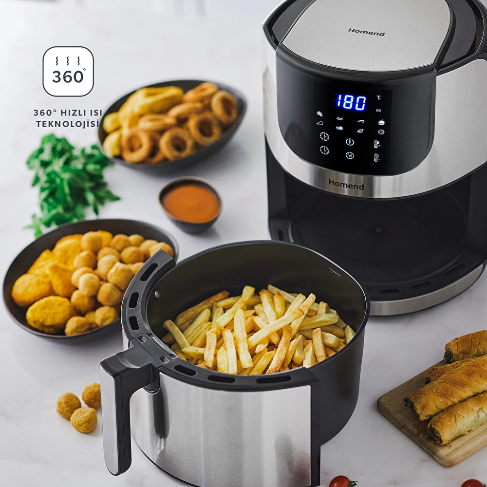 Homend Airfryday 2502h 8 Farklı Program, Dokunmatik Ekran Airfryer 5L görseli 7