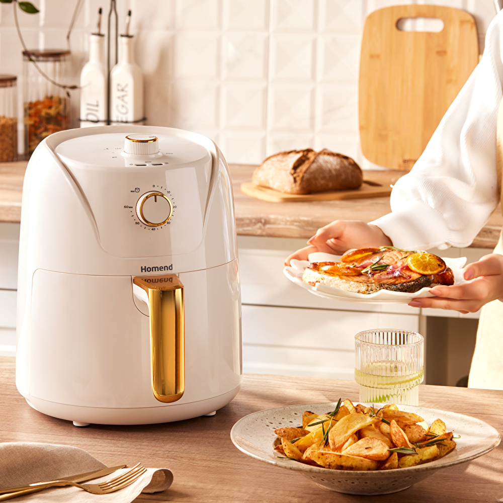 Homend Airfryday 2504H 8 Farklı Programlı, 4,3 Litre Airfryer Krem görseli 7