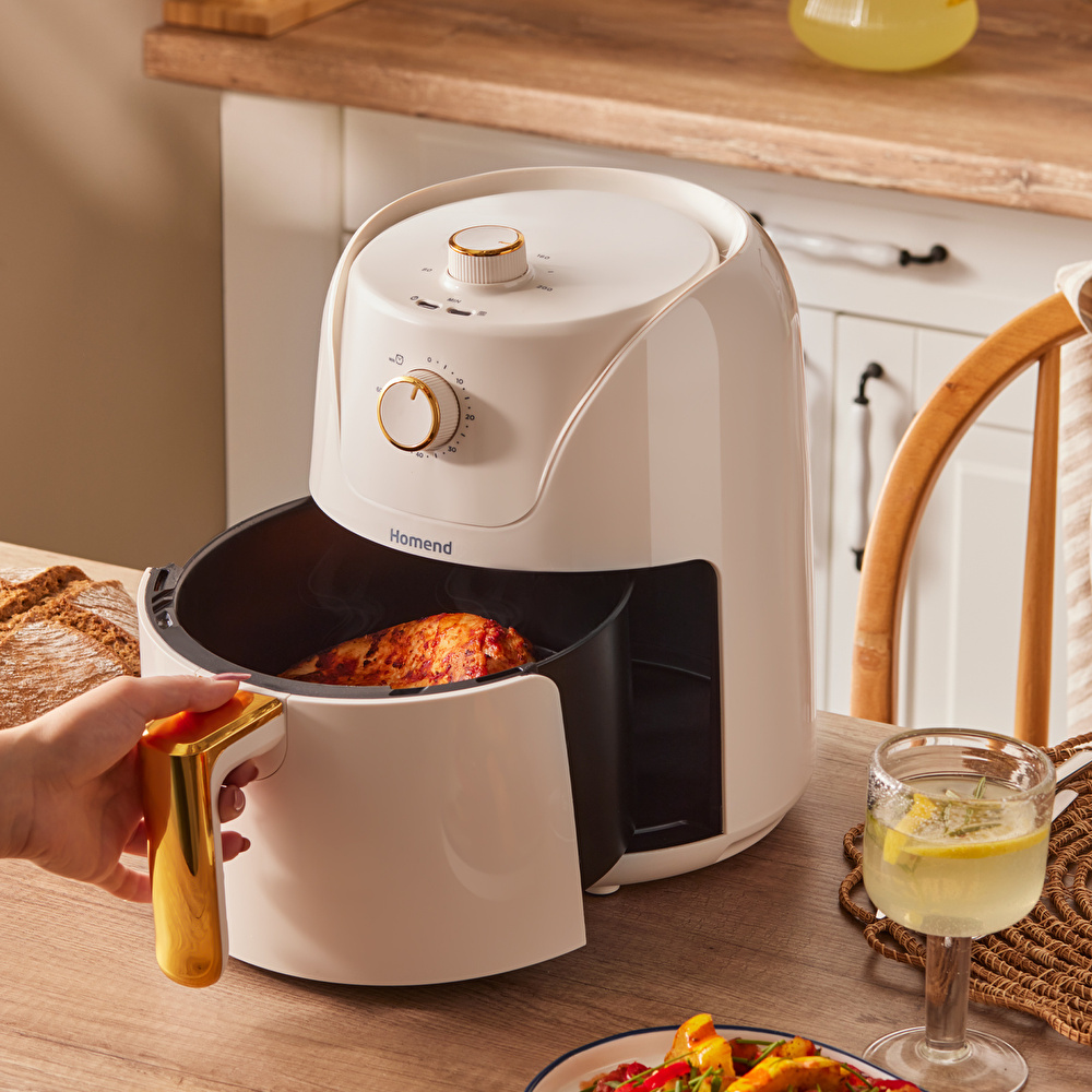 Homend Airfryday 2504H 8 Farklı Programlı, 4,3 Litre Airfryer Krem görseli 6