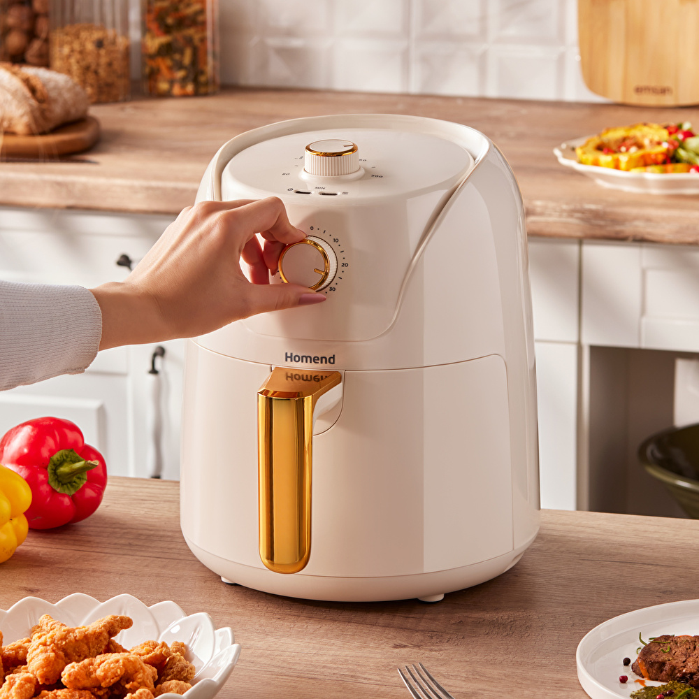 Homend Airfryday 2504H 8 Farklı Programlı, 4,3 Litre Airfryer Krem görseli 5