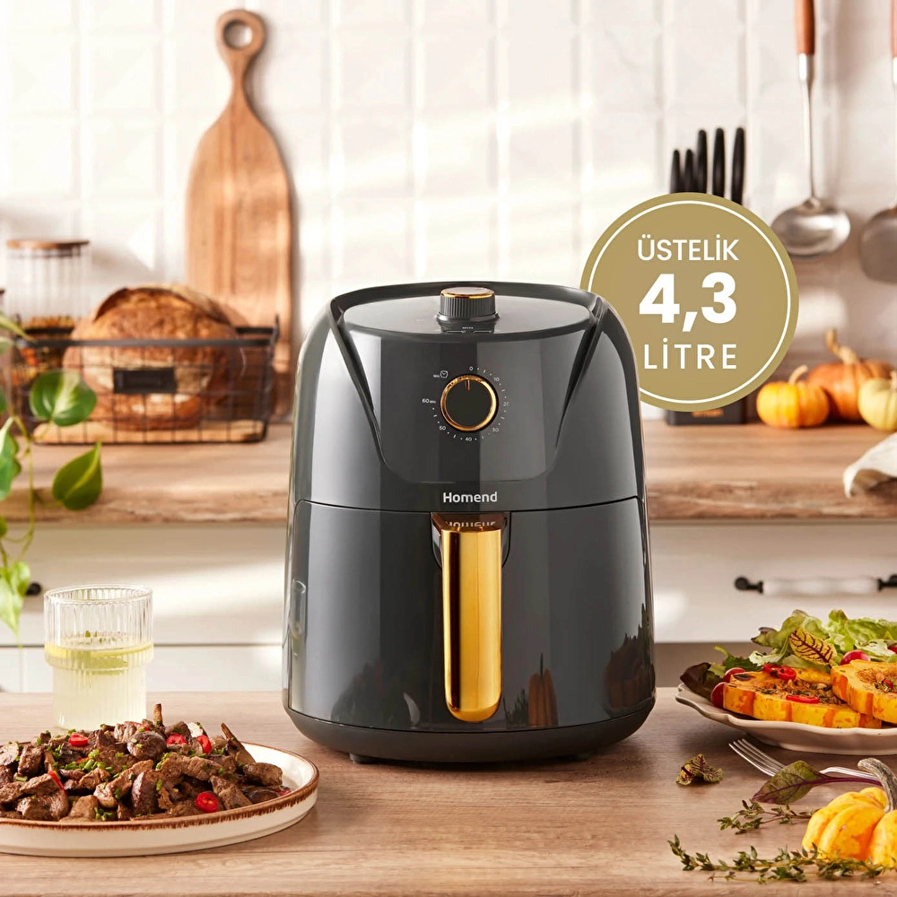 Homend Airfryday 2505H 8 Farklı Programlı Airfryer Antrasit 4,3L görseli 3