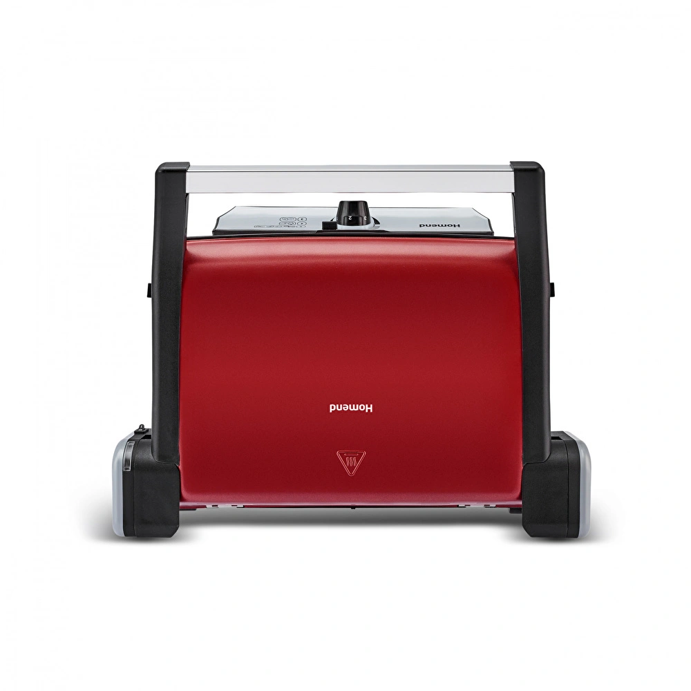 Homend ToastBuster 1382H Kırmızı Silver Tost Makinesi görseli 1