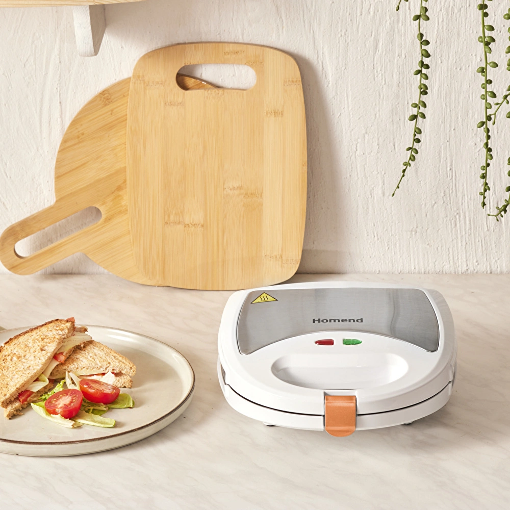 Homend Toastbuster 1309H Çıkarılabilir Plakalı Portatif Tasarım Tost Makinesi Turuncu görseli 4