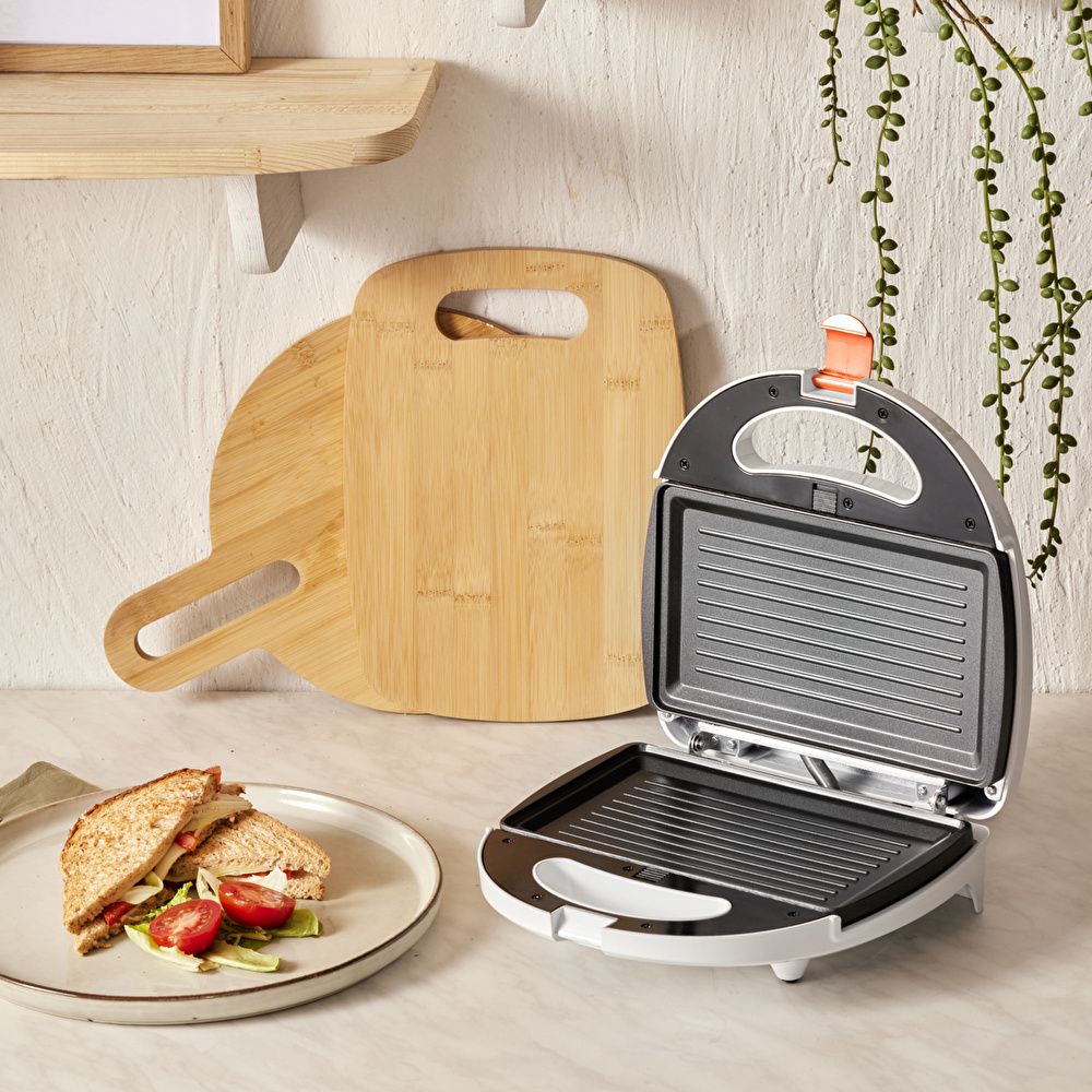 Homend Toastbuster 1309H Çıkarılabilir Plakalı Portatif Tasarım Tost Makinesi Turuncu görseli 2