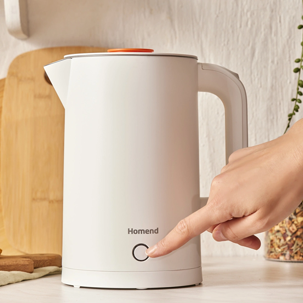 Homend Heatrow Cooltouch 1618H Paslanmaz Çelik El Yakmaz Gövdeli Su Isıtıcısı Turuncu görseli 2