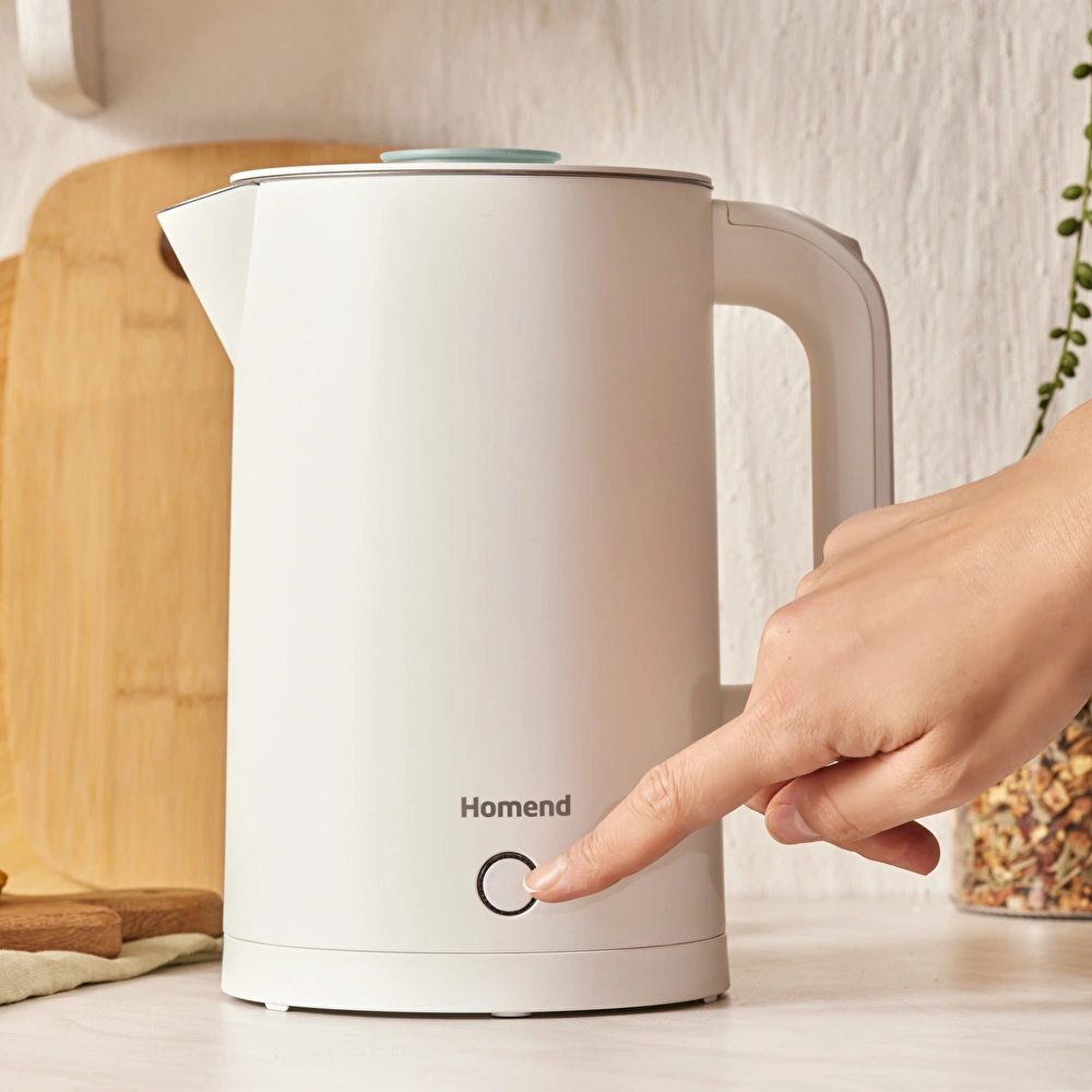 Homend Heatrow Cooltouch 1618H Paslanmaz Çelik El Yakmaz Gövdeli Su Isıtıcısı Mavi görseli 3