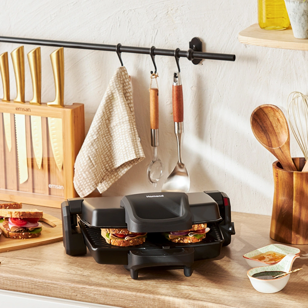 Homend Toastbuster 1337H 4 Ekmekli Tost Makinesi Siyah görseli 3