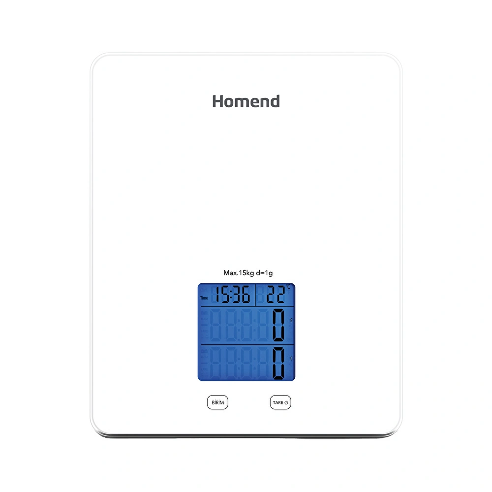 Homend Gramatic 3907H Mutfak Tartısı Beyaz görseli 1