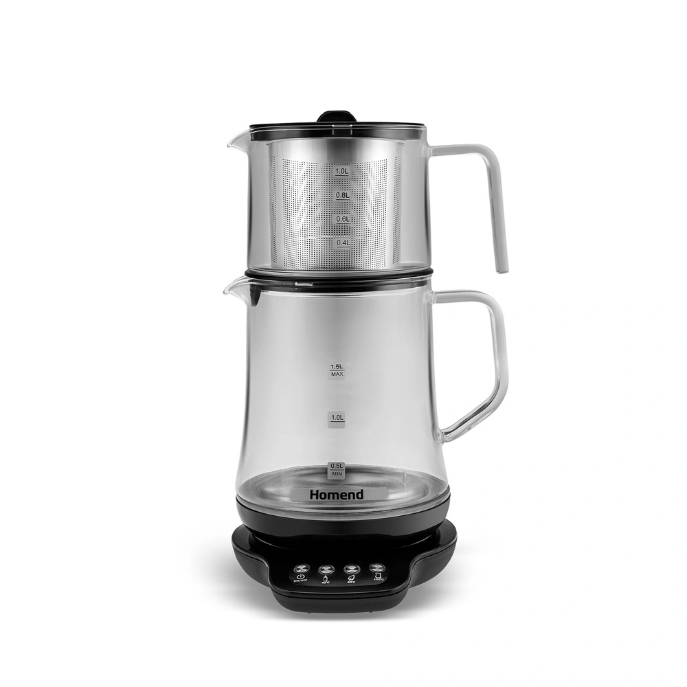 Homend Royaltea 1746H Konuşan Cam Çay Makinesi Siyah görseli 7