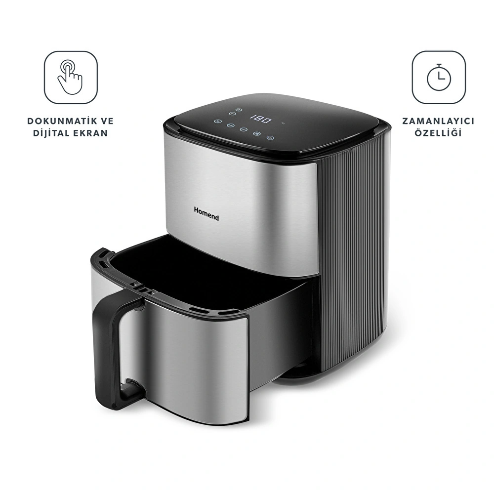 Homend Airfryday 2506H 8 Farklı Program Airfryer Inox 4,2L görseli 3