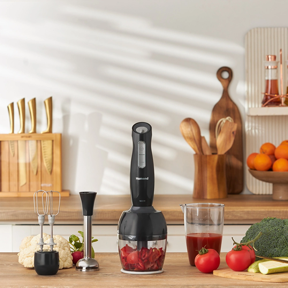 Homend Handmaid 1908H Blender Set Siyah Gri görseli 5